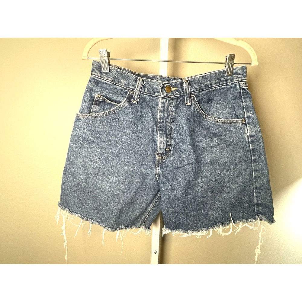 Men's Wrangler Jean Shorts 30 Cut offs Relaxed Fit Blue‎ Denim Rodeo Western